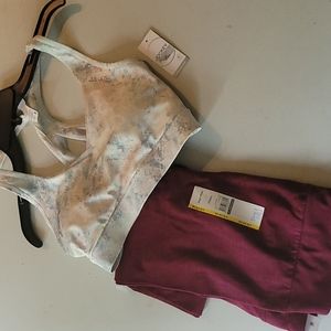 NWT Time and tru maroon marled Large high rise, fitted leggings